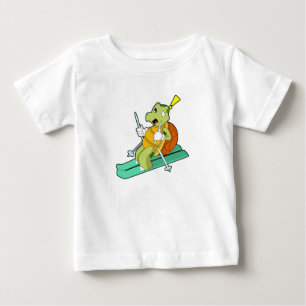 Turtle as Skier with Ski Baby T-Shirt