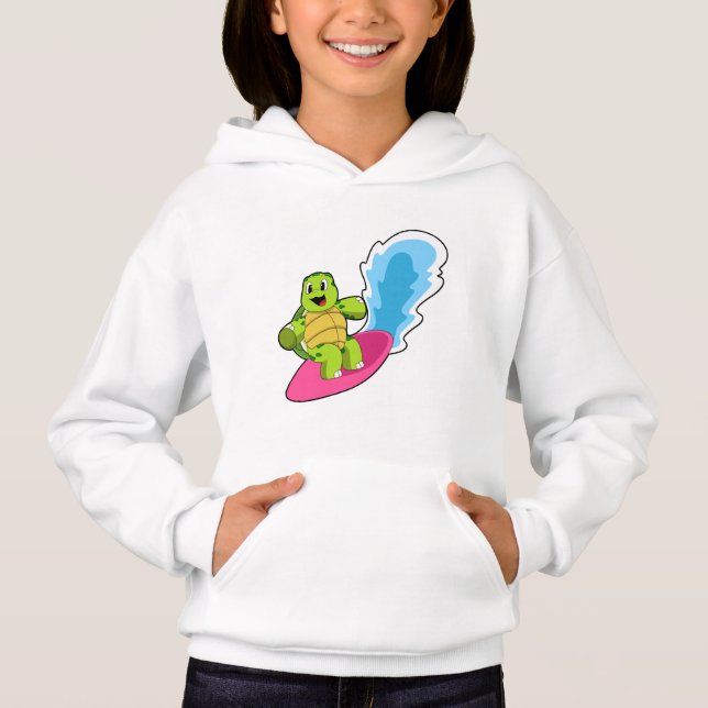Turtle as Surfer with Surfboard (Front)