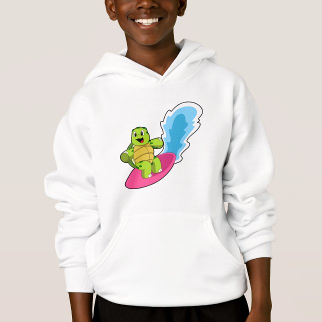 Turtle as Surfer with Surfboard (Front)