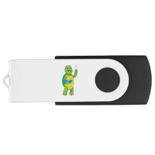 Turtle as Teacher with Book & Pointer USB Flash Drive