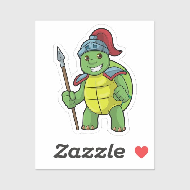 Turtle as Warrior with Spear & Helmet (Sheet)