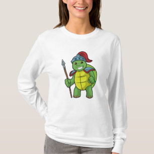 Turtle as Warrior with Spear & Helmet T-Shirt