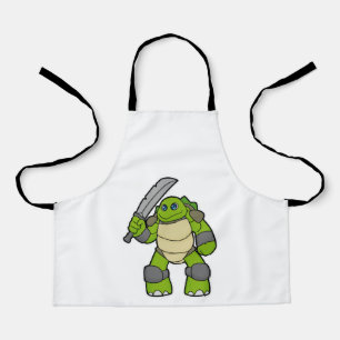 Turtle as Warrior with Sword Apron