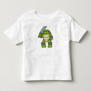 Turtle as Warrior with Sword Toddler T-Shirt