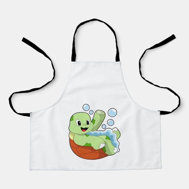 Turtle at Bathing with Foam Apron (Front)