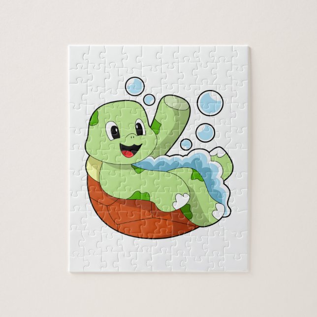 Turtle at Bathing with Foam Jigsaw Puzzle (Vertical)