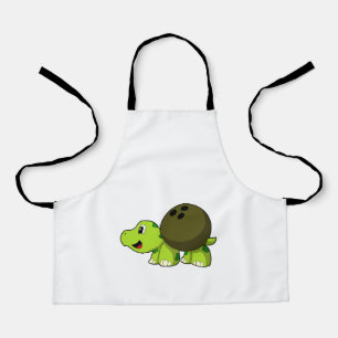Turtle at Bowling with Bowling ball Apron