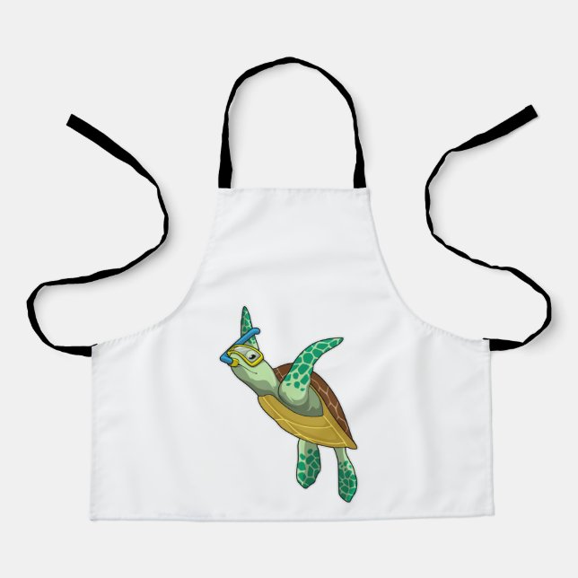 Turtle at Diving with Snorkel Apron (Front)