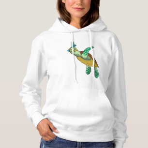 Turtle at Diving with Snorkel Hoodie