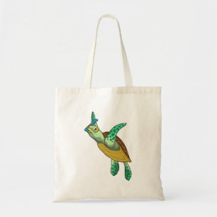 Turtle at Diving with Snorkel Tote Bag