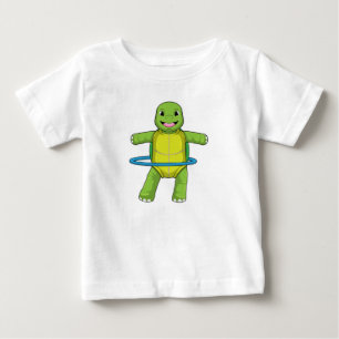 Turtle at Fitness with Fitness tires Baby T-Shirt