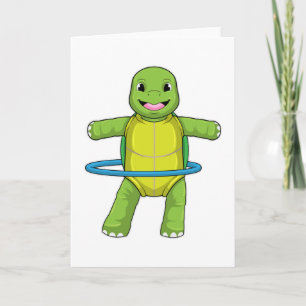 Turtle at Fitness with Fitness tires Card