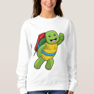 Turtle at Flying with Rocket Sweatshirt