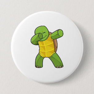 Turtle at Hip Hop Dance Dab 7.5 Cm Round Badge