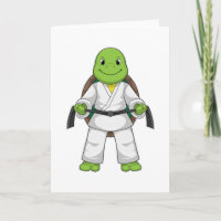 Turtle at Martial arts with black Belt
