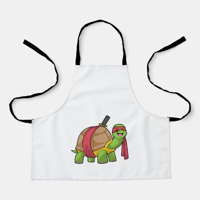 Turtle at Martial arts with Sword Apron (Front)