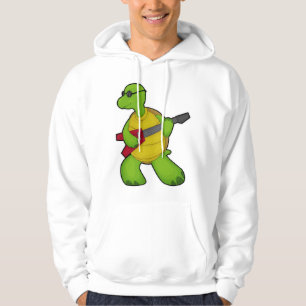 Turtle at Music with Guitar & Sunglasses Hoodie