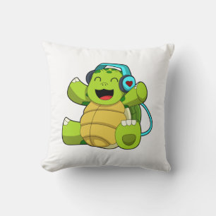 Turtle at Music with Headphone Cushion
