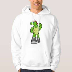 Turtle at Running with Cap Hoodie