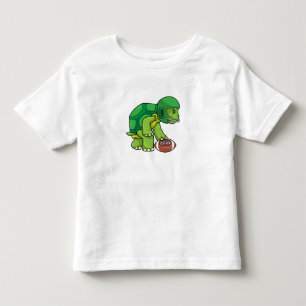 Turtle at Sports with Football & Helmet Toddler T-Shirt