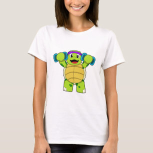 Turtle at Strength training & Dumbbells T-Shirt