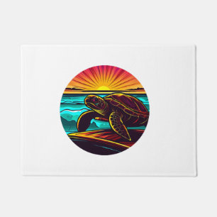 Turtle at Sunset, Inspiring Nature Design Doormat