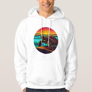 Turtle at Sunset, Inspiring Nature Design Hoodie