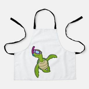 Turtle at Swimming with Snorkel Apron