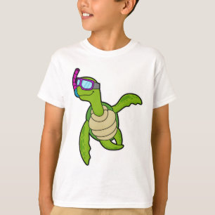 Turtle at Swimming with Snorkel T-Shirt