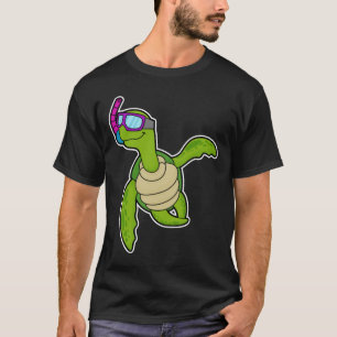 Turtle at Swimming with Snorkel T-Shirt