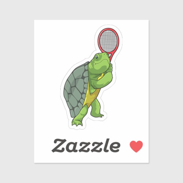 Turtle at Tennis with Tennis racket (Sheet)