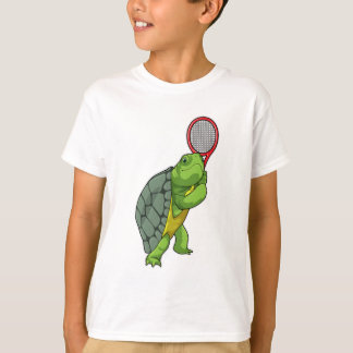 Turtle at Tennis with Tennis racket T-Shirt