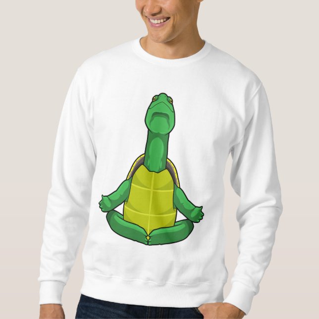 Turtle at Yoga Meditation Sweatshirt (Front)