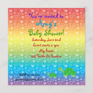 Turtle baby shower invitation