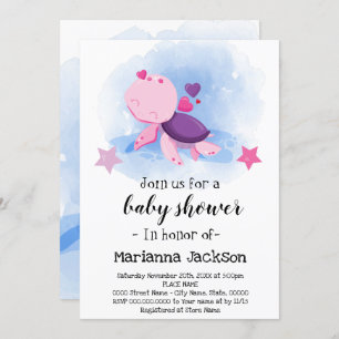 Turtle Baby Shower Invitation