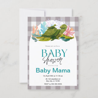 Turtle Baby Shower Invitation
