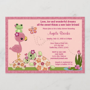 TURTLE Baby Shower Invitation Once Upon a Pond OUP