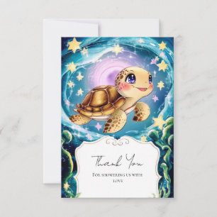 Turtle Baby Shower Thank You Card