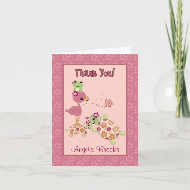 TURTLE Baby Shower Thank You Card (FOLDING) OUP (Front)