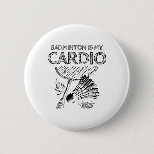 Turtle Badminton Player Shuttle Racket 1  6 Cm Round Badge