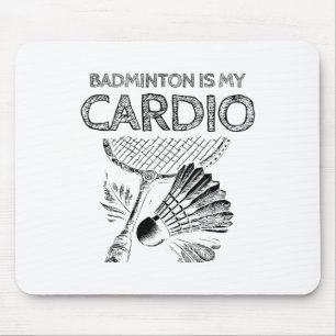 Turtle Badminton Player Shuttle Racket Mouse Mat