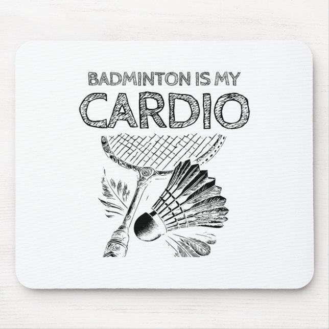 Turtle Badminton Player Shuttle Racket  Mouse Mat (Front)