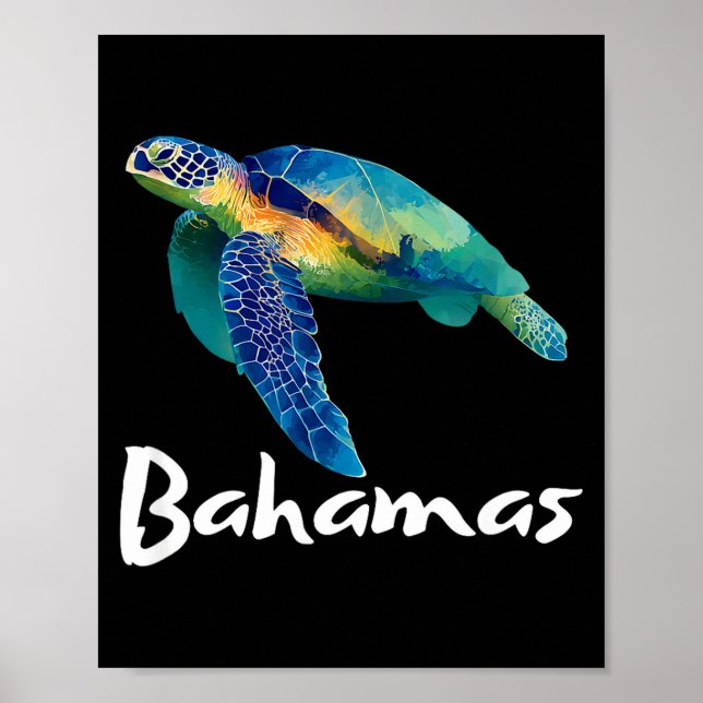 Turtle bahamas souvenir_bahamas  poster (Front)