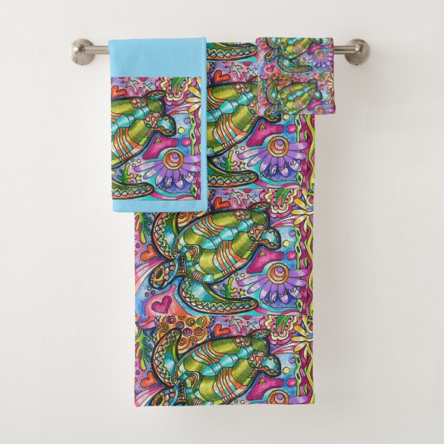 Turtle Bath Towel Set (Insitu)