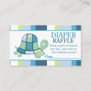 Turtle Bay Baby Shower Diaper Raffle Enclosure Card