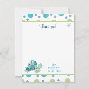 Turtle Bay Trendy Dot Flat Thank you card