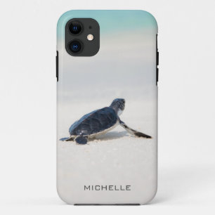 Turtle Beach Journey Personalised Name   Nature iPhone 11 Case