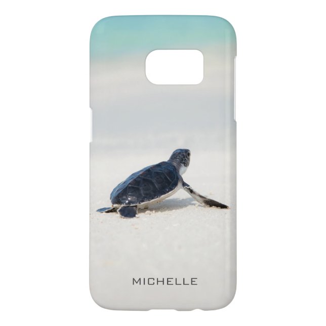 Turtle Beach Journey Personalised Name | Nature Case-Mate Samsung Galaxy Case (Back)