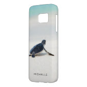 Turtle Beach Journey Personalised Name | Nature Case-Mate Samsung Galaxy Case (Back Left)