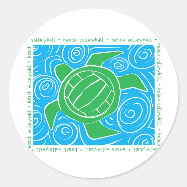 Turtle Beach Volleyball Classic Round Sticker (Front)